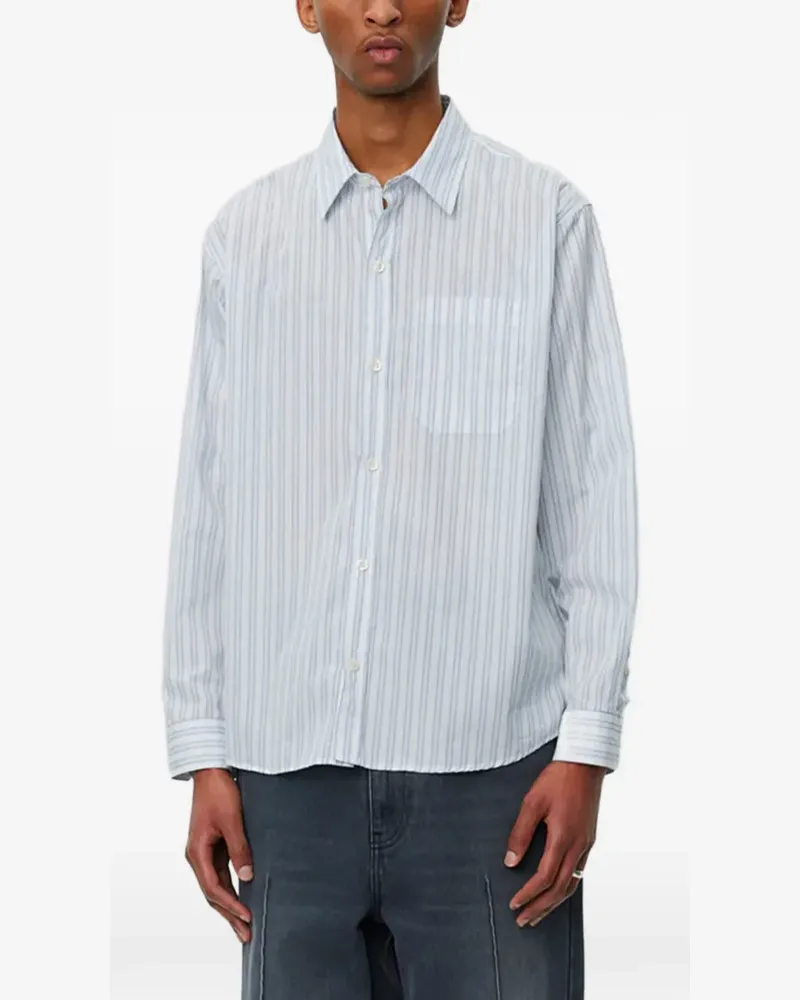 Mfpen Distant striped shirt - Weiß Weiß