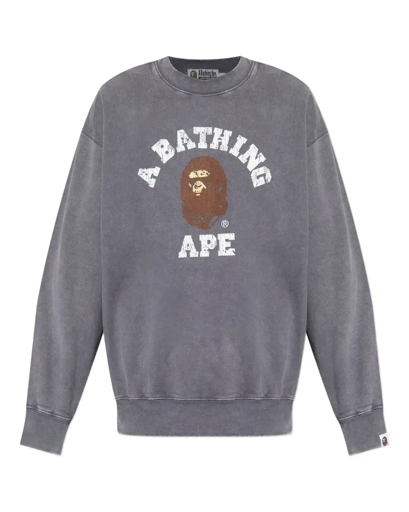 BAPE logo-print sweatshirt - Grau Grau