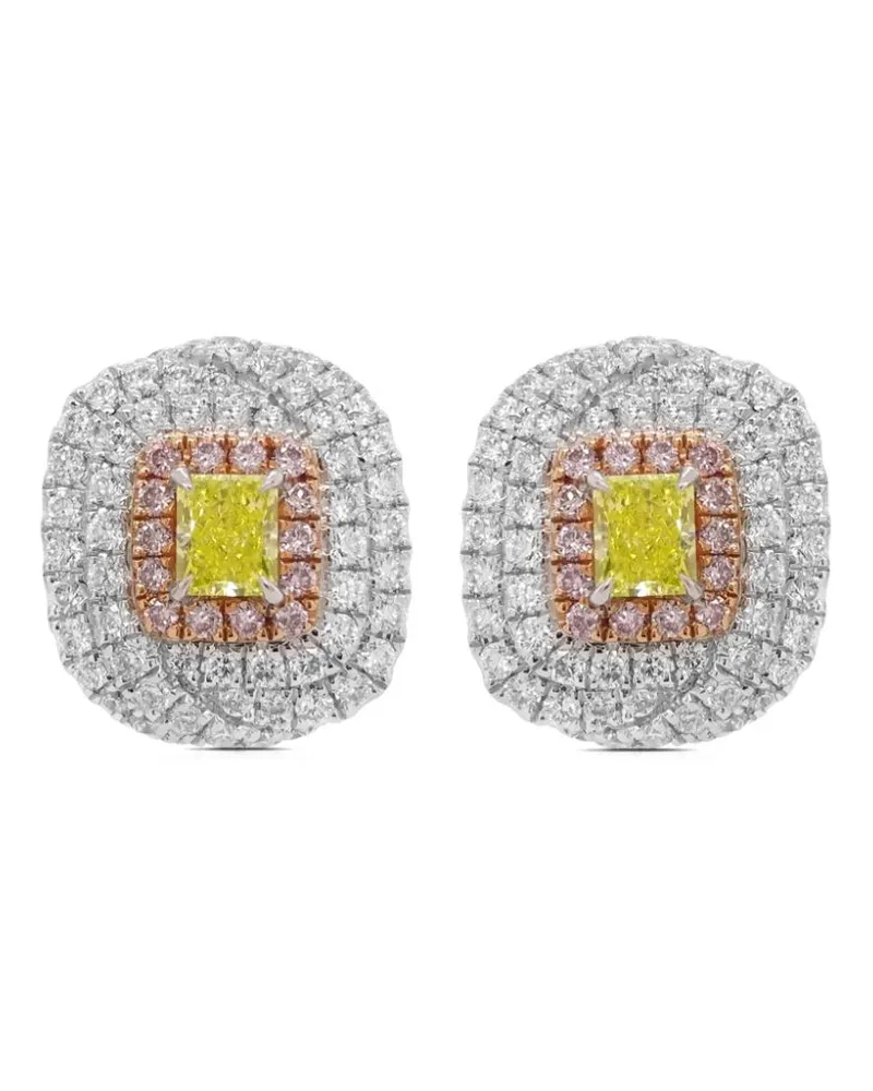 HYT Jewelry 18kt Weißgoldohrringe mit Diamanten Weiß