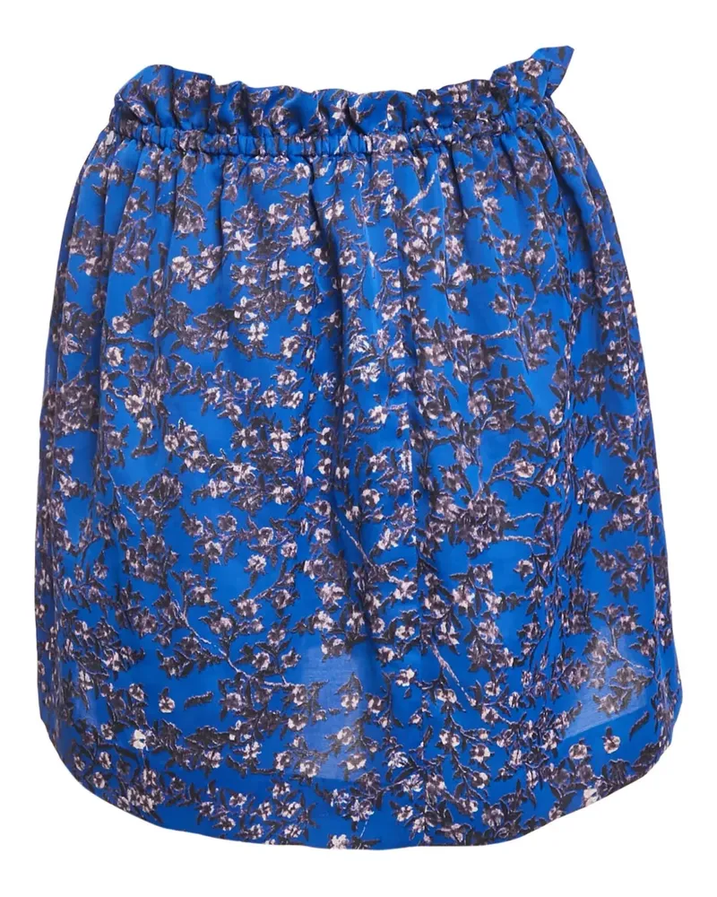 See by Chloé Gerüschter Rock mit Blumen-Print - Blau Blau