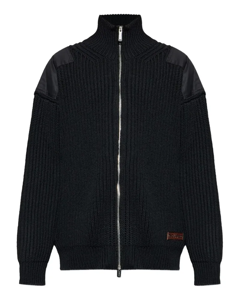 Dsquared2 Cardigan mit Reißverschluss - Schwarz Schwarz