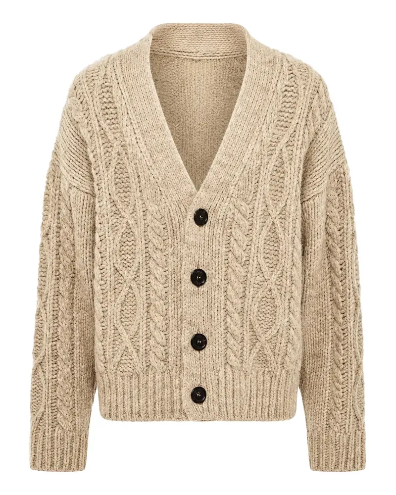 Dsquared2 cable-knit V-neck cardigan - Nude Nude
