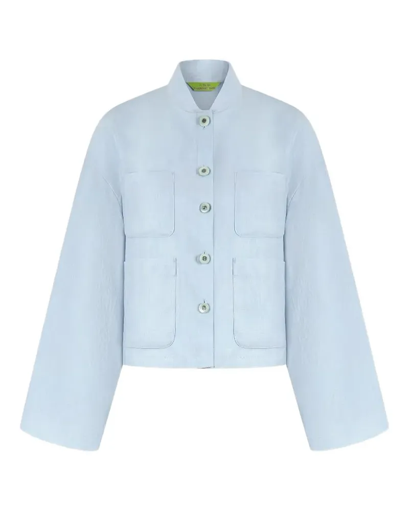 Shanghai Tang Jacke aus Leinen - Blau Blau