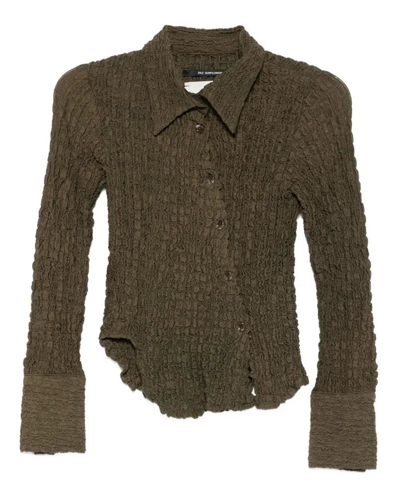 Song For The Mute Hemd in Distressed-Optik - Grün Grün