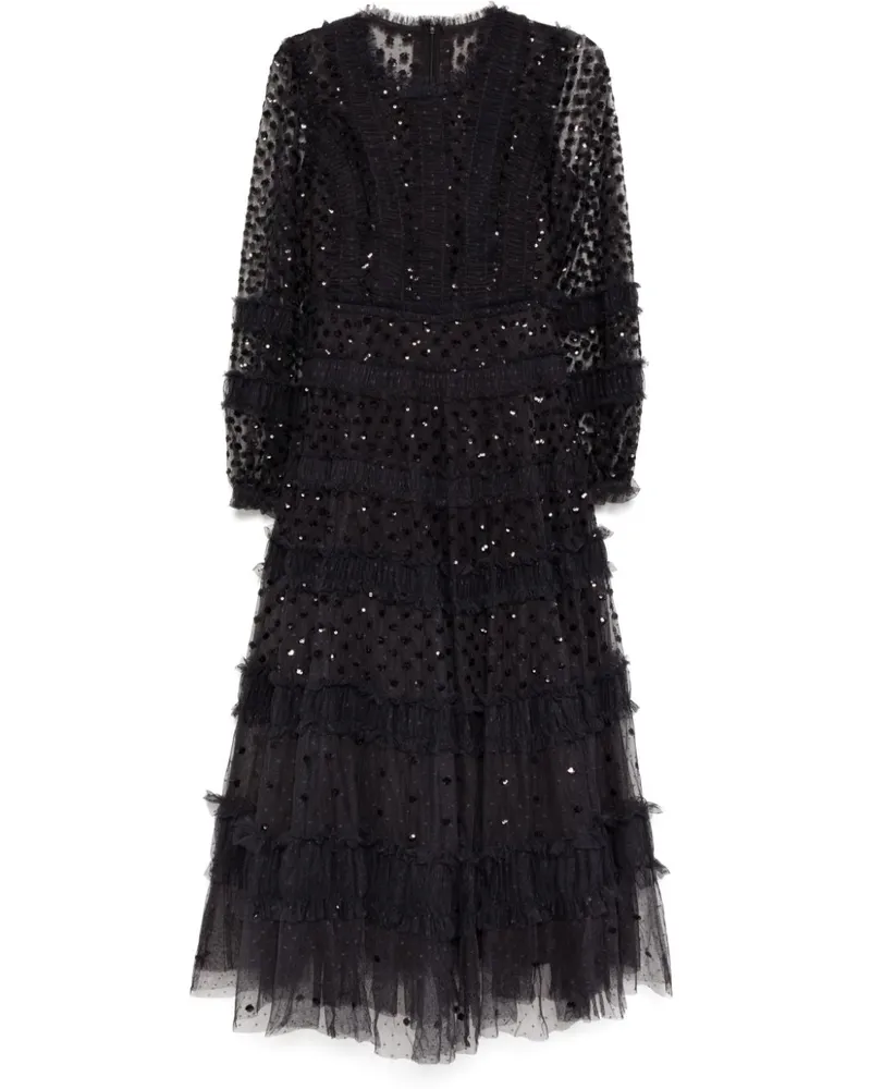 Needle & Thread Abendkleid mit schimmernden Punkten - Schwarz Schwarz