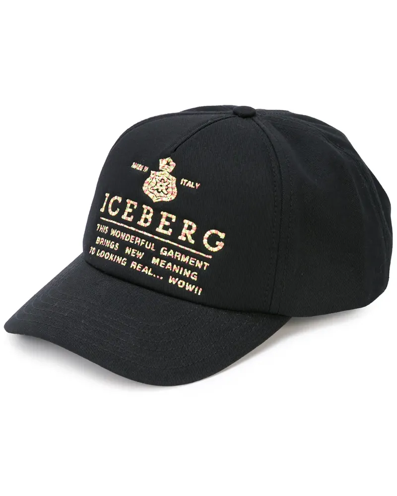 Iceberg Baseballkappe mit Logo - Schwarz Schwarz