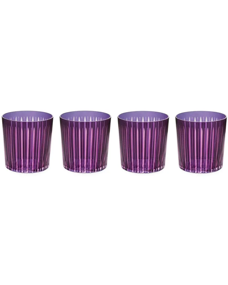 L’OBJET Prism Old-Fashioned-Gläser (4er-Set) - Violett Violett