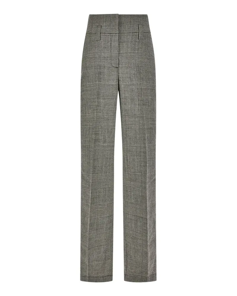PENCE check-pattern high-waisted trousers - Schwarz Schwarz