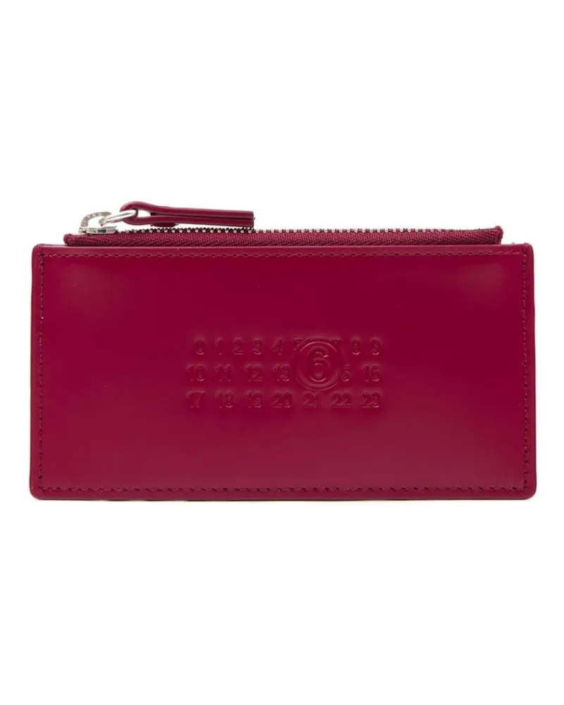 Maison Margiela Signature Kartenetui aus Leder Rosa