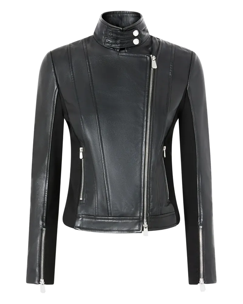 Pinko Klassische Lederjacke - Schwarz Schwarz