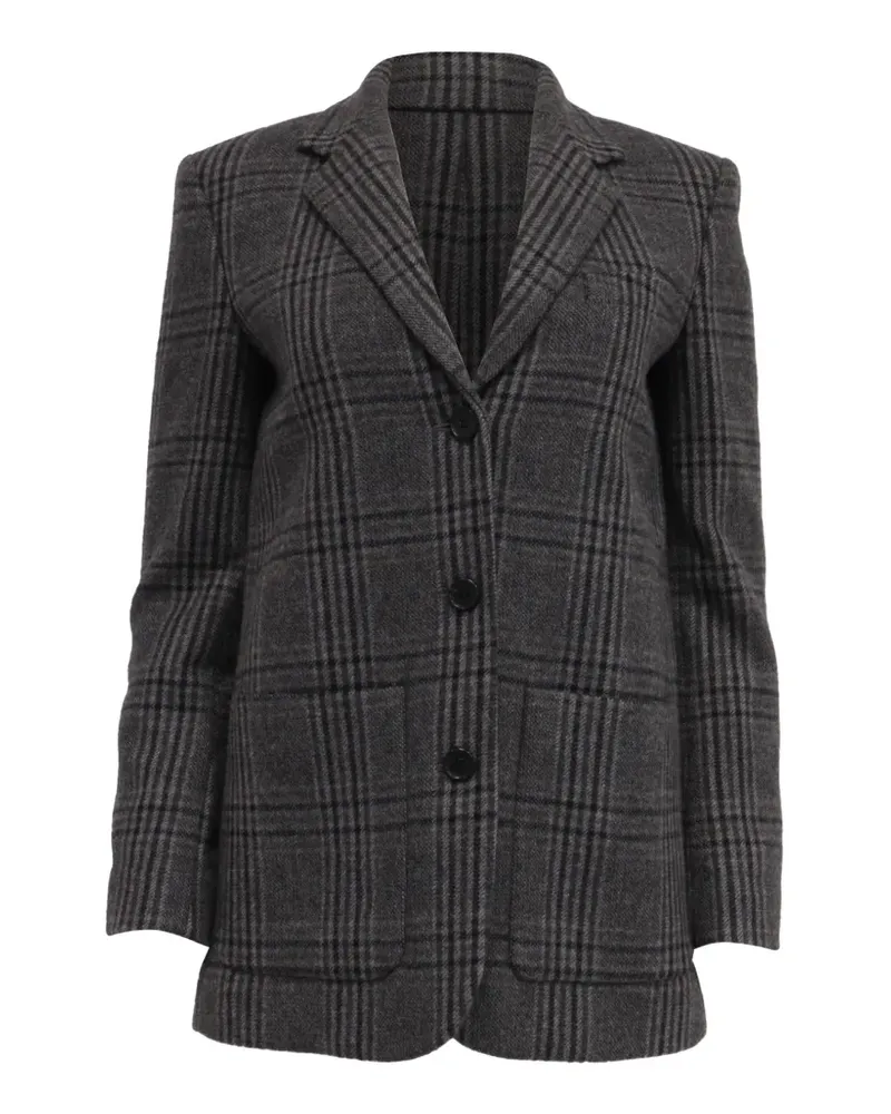 Theory Elbow-Patch plaid blazer - Grau Grau