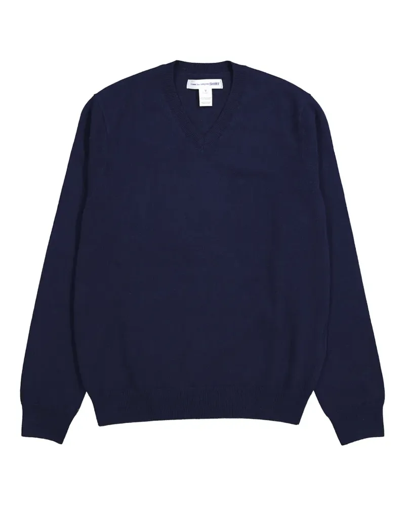 Comme des Garçons V-neck wool sweater - Blau Blau