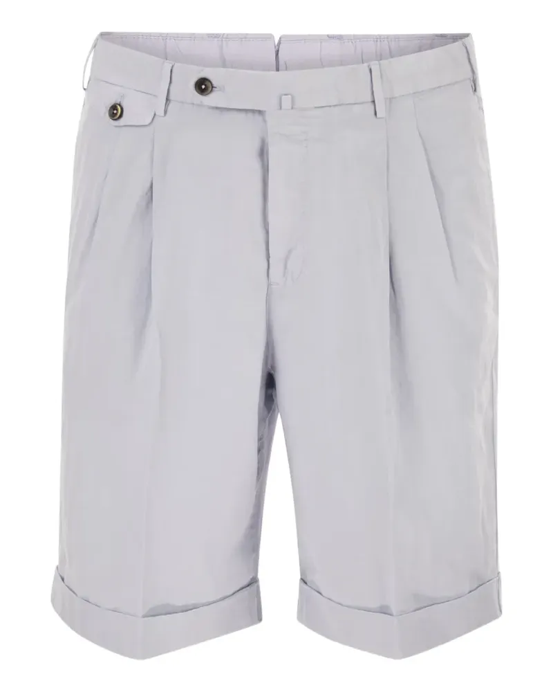 PT TORINO pleated-front turn-up shorts - Blau Blau