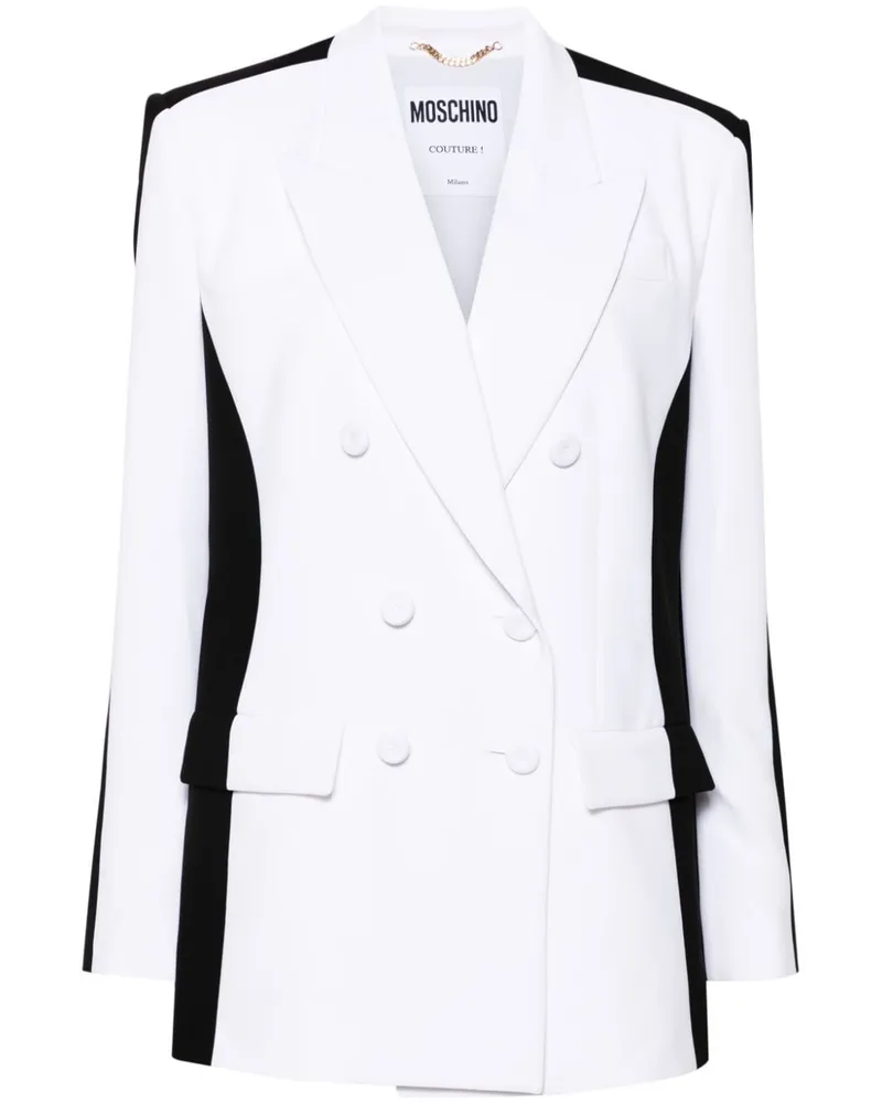 Moschino Doppelreihiger Blazer Weiß