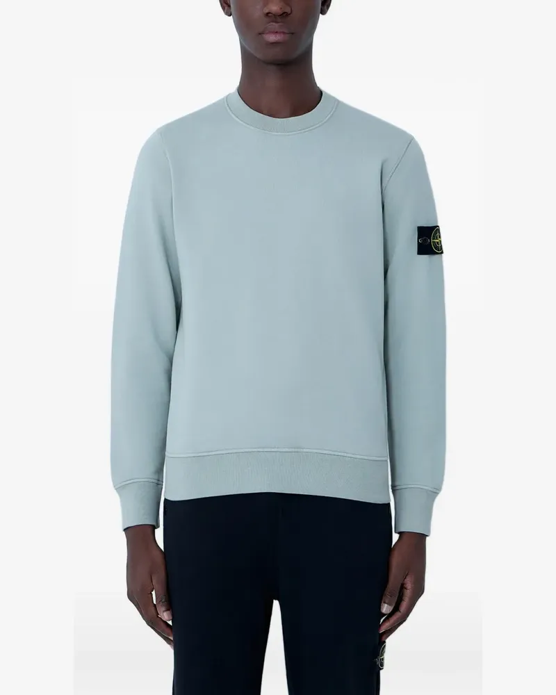 Stone Island Sweatshirt mit Logo-Patch - Blau Blau