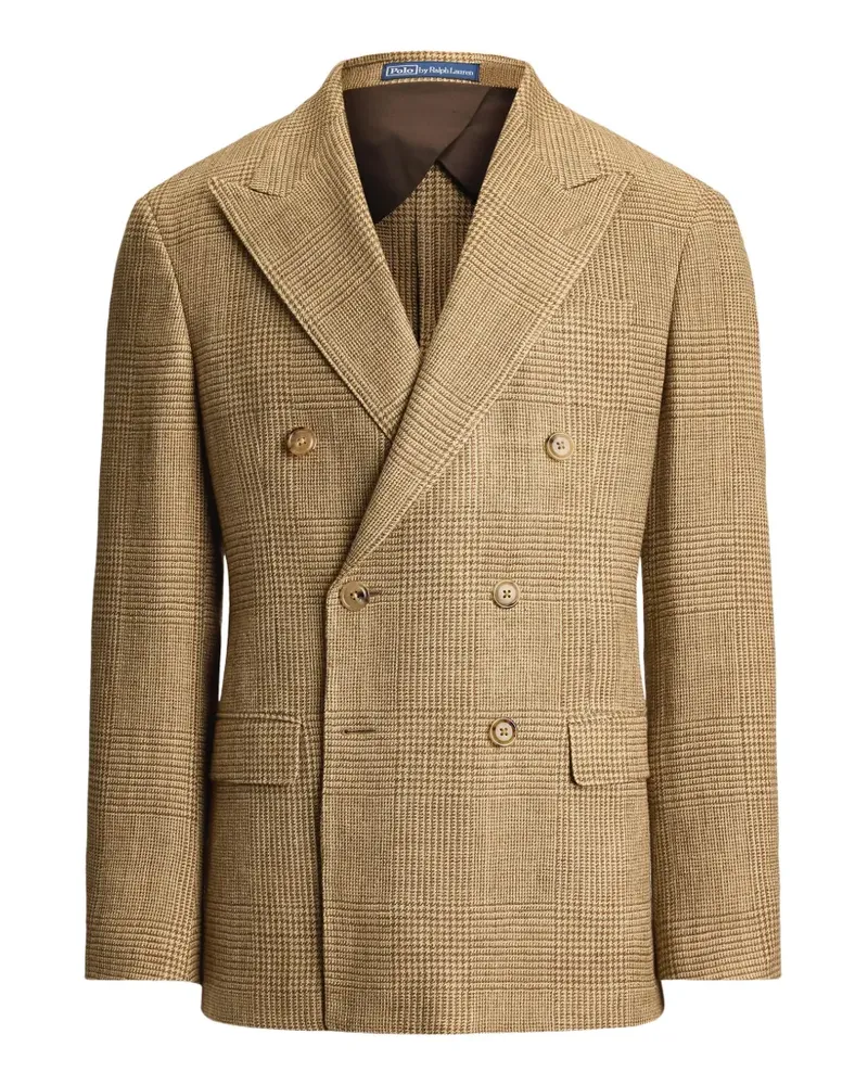 Ralph Lauren Doppelreihiges Glen Sakko mit Karomuster - Nude Nude