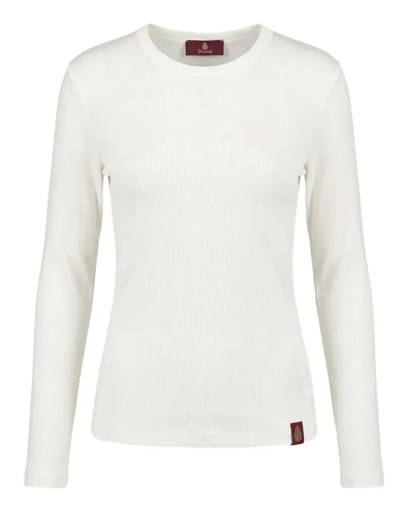Dondup Geripptes Langarmshirt - Weiß Weiß