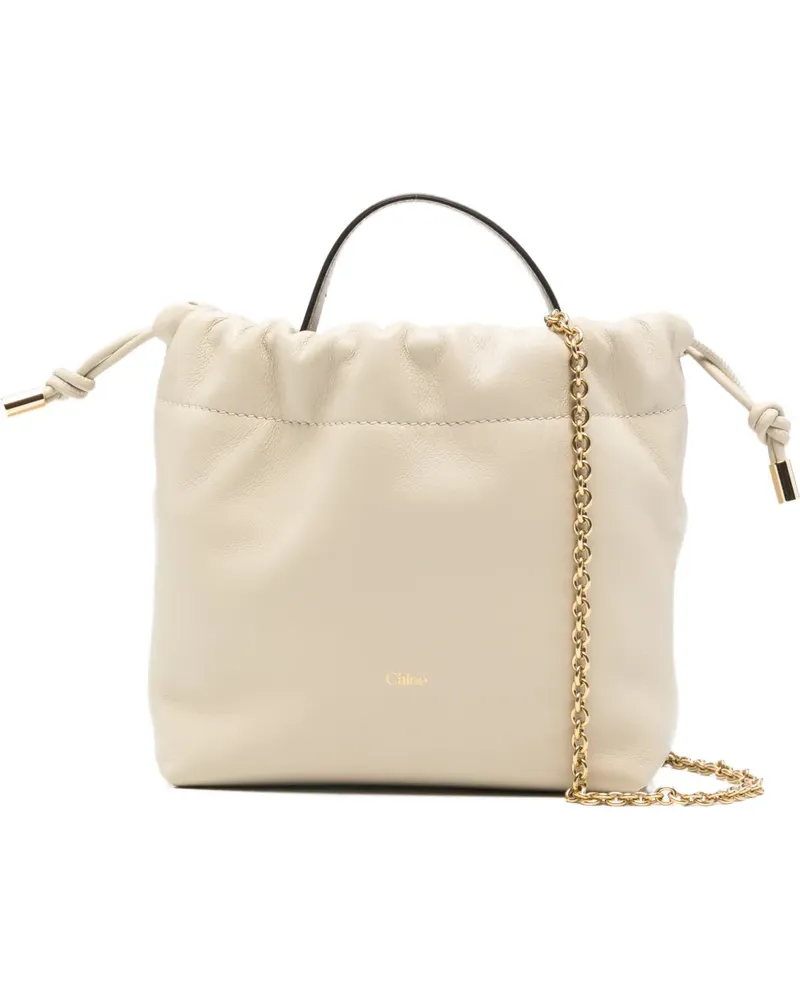 Chloé Icons drawstrings chain-strap mini bag - Nude Nude