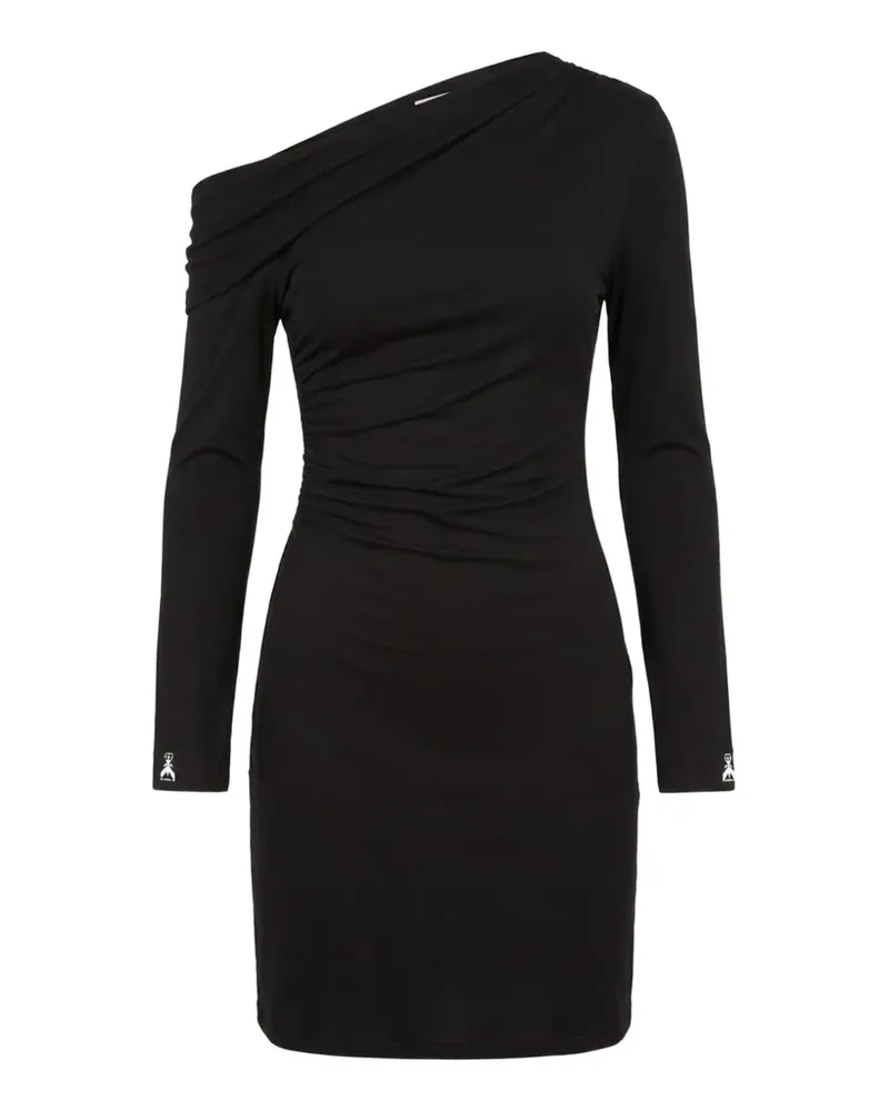 Patrizia Pepe Drapiertes Midikleid aus Wollgemisch - Schwarz Schwarz
