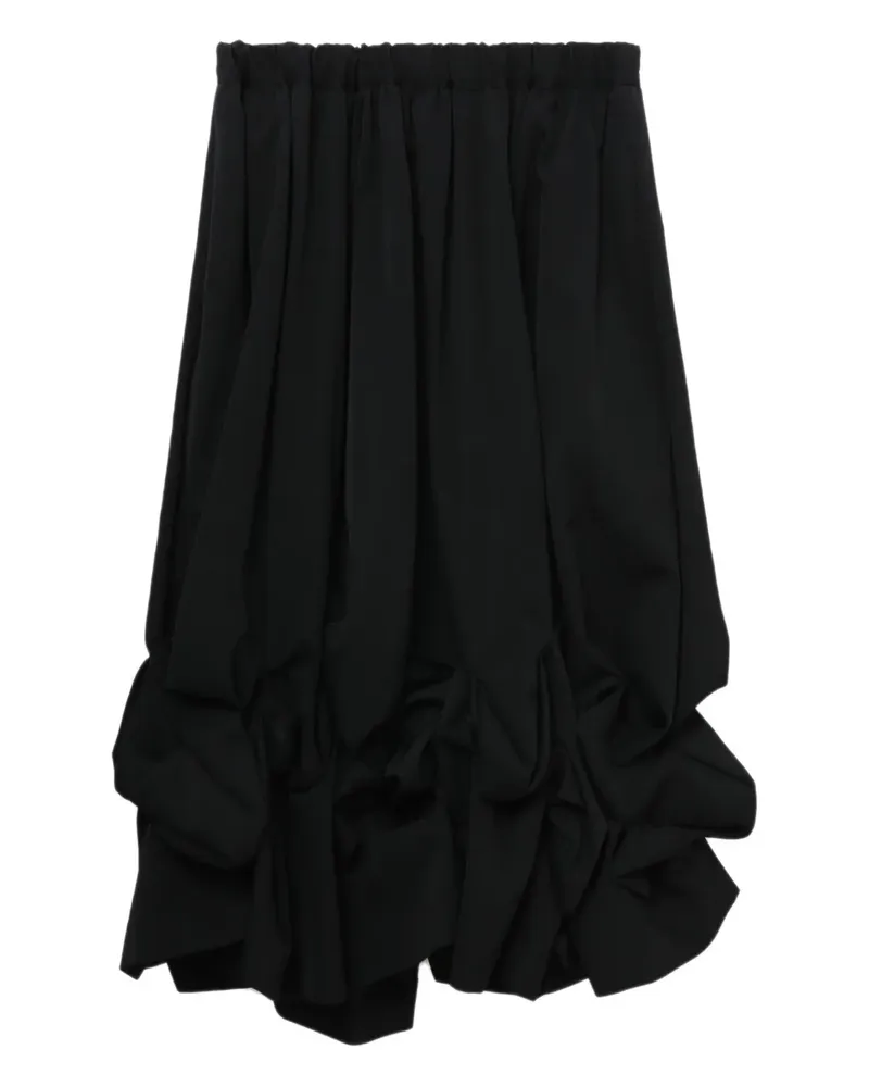 Comme des Garçons ruffled midi skirt - Schwarz Schwarz