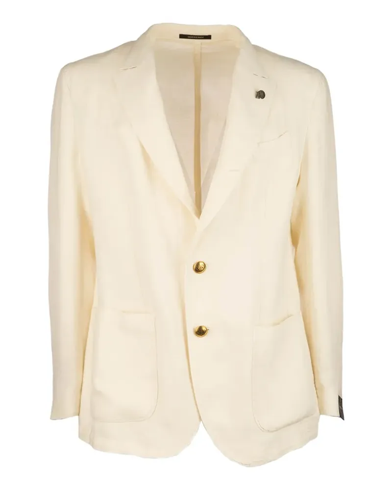Gabriele Pasini logo-embossed buttoned blazer - Nude Nude