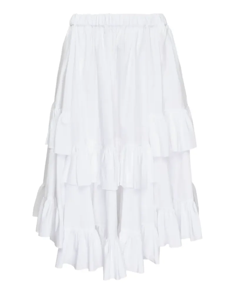 Comme des Garçons ruffled tiered skirt - Weiß Weiß