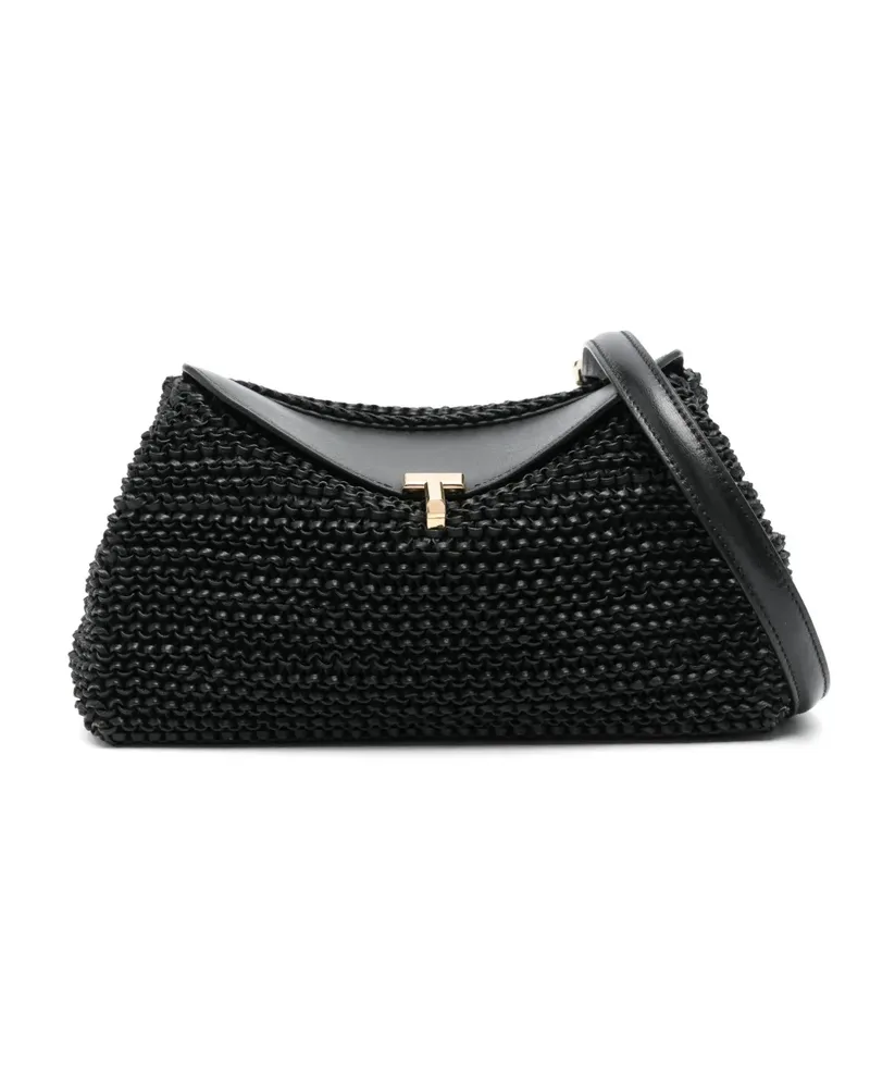 Totême Gewebte T-Lock Clutch - Schwarz Schwarz