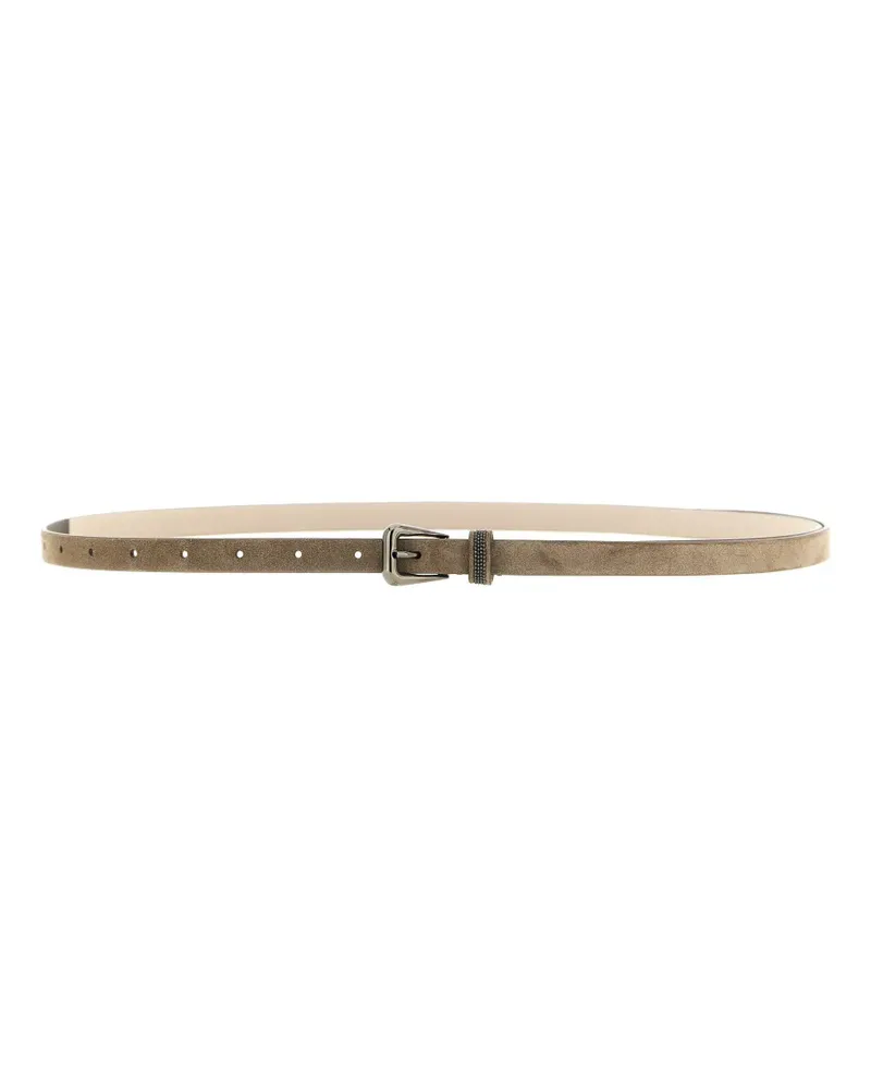 Brunello Cucinelli monile-embellishment loop belt - Braun Braun