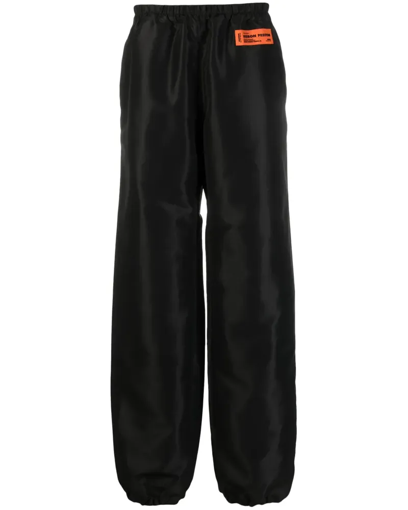 Heron Preston Weite Hose mit Logo-Patch - Schwarz Schwarz