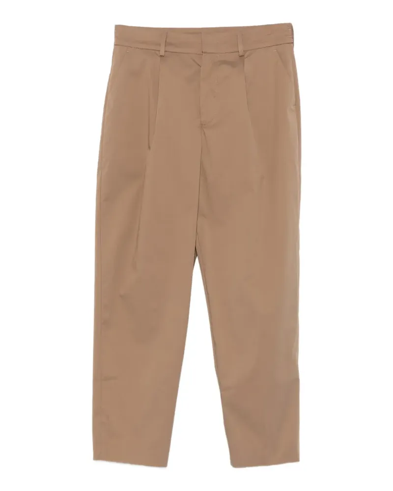 PT TORINO pleated-detail trousers - Braun Braun