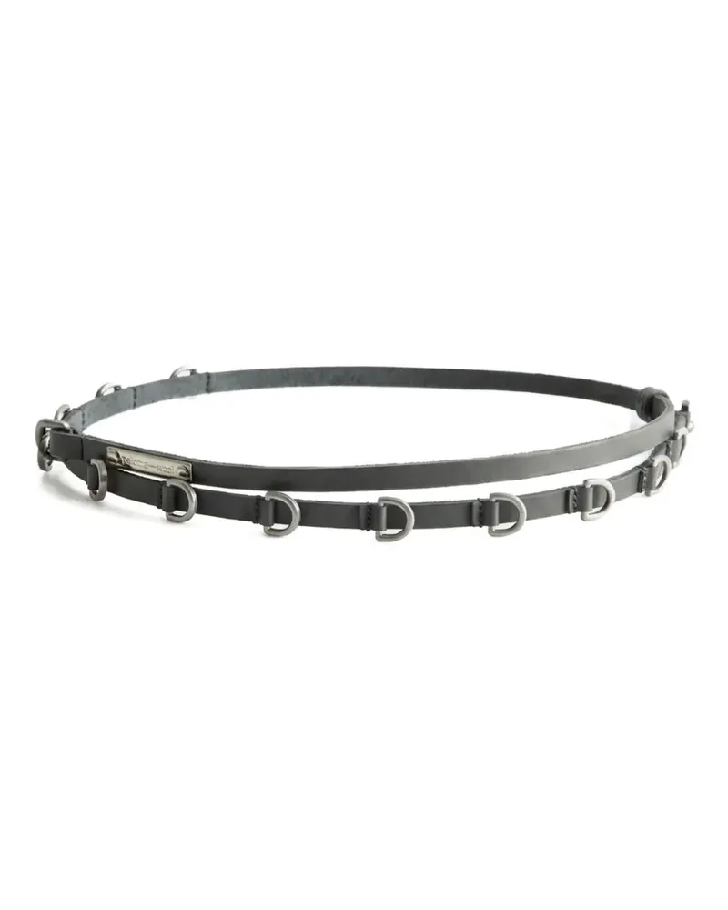 Paloma Wool Nora d-ring leather belt - Grau Grau