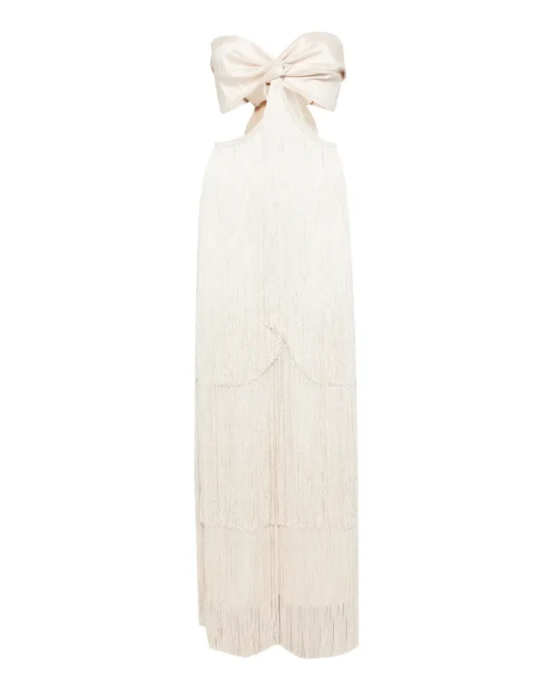 BLESS fringed maxi dress - Nude Nude