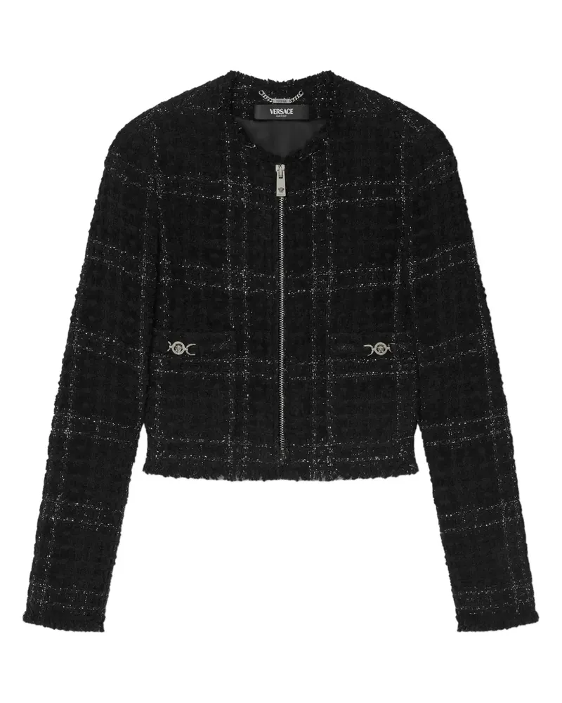 Versace cotton tweed jacket - Schwarz Schwarz