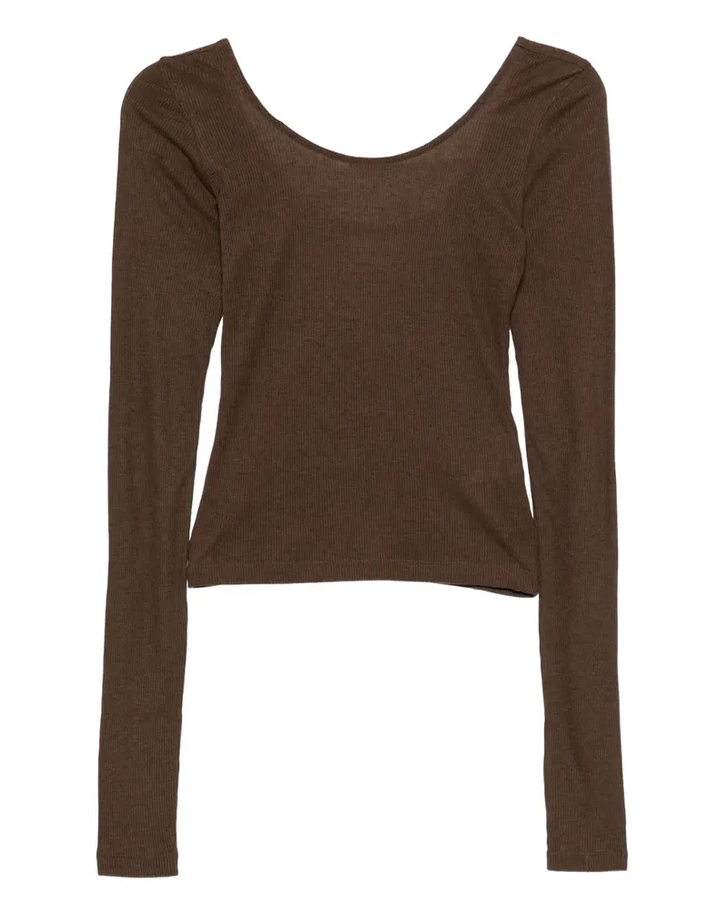 HALFBOY Klassisches Langarmshirt - Braun Braun