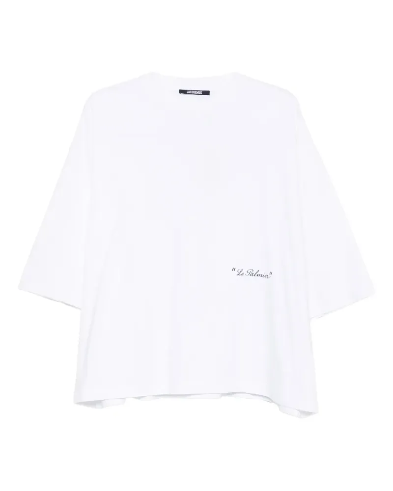 Jacquemus T-Shirt mit Logo-Print - Weiß Weiß
