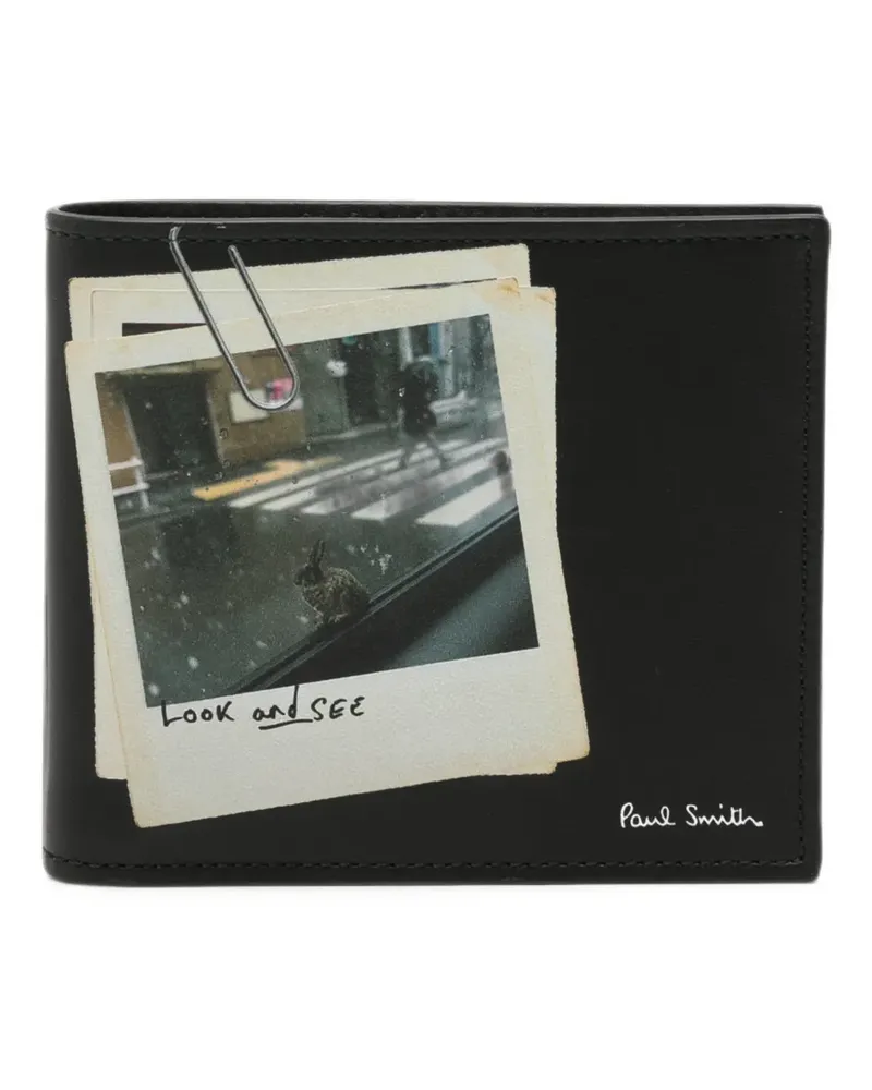 Paul Smith photographic-print bi-fold wallet - Schwarz Schwarz