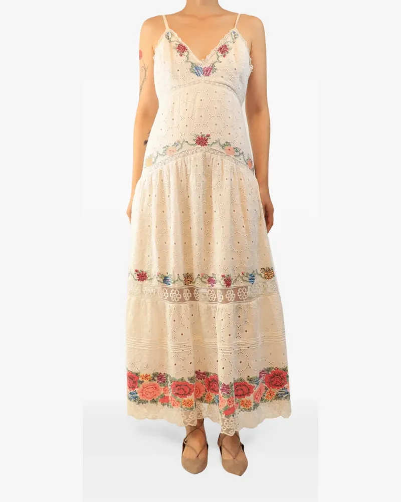 LoveShackFancy Umi embroidered sundress - Weiß Weiß