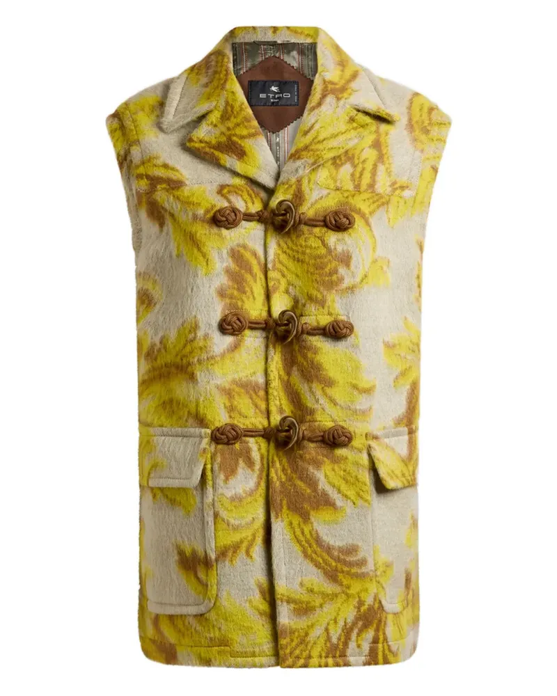 Etro Weste mit Blumen-Jacquardmuster - Gelb Gelb