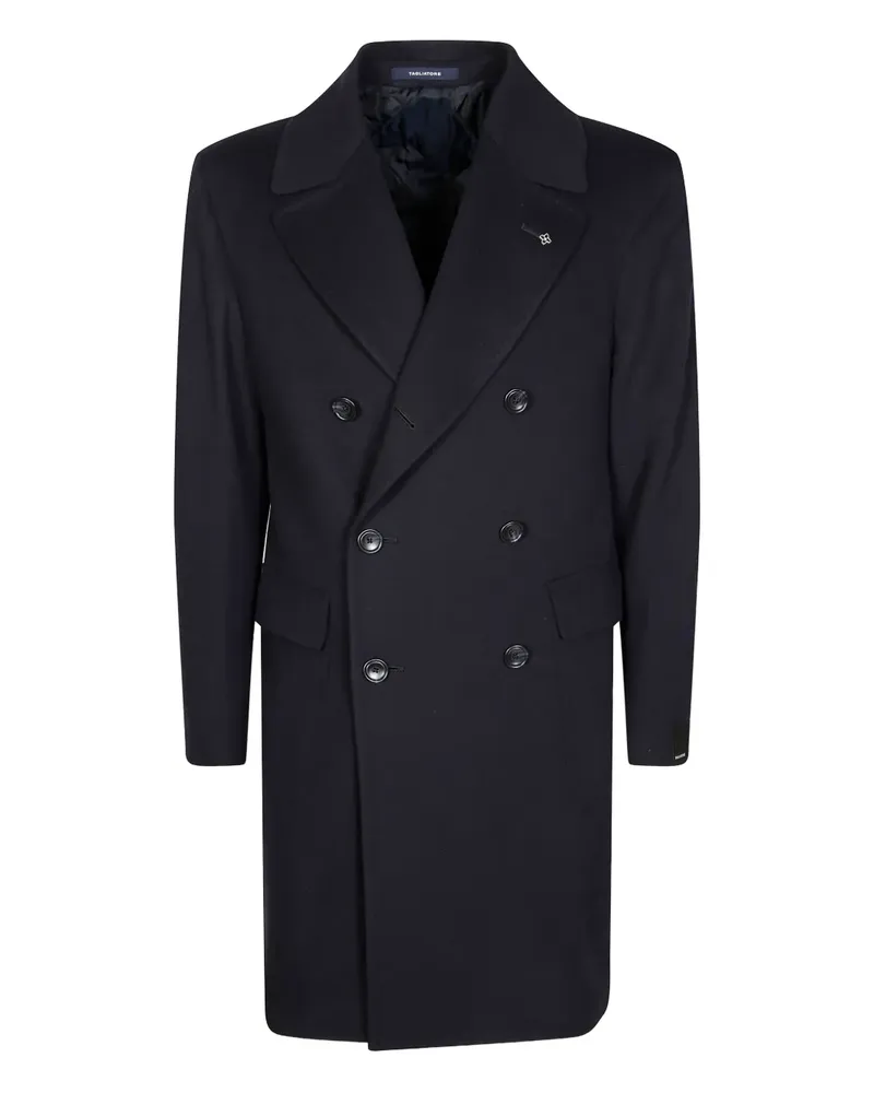 Tagliatore Doppelreihiger Mantel mit Brosche - Schwarz Schwarz