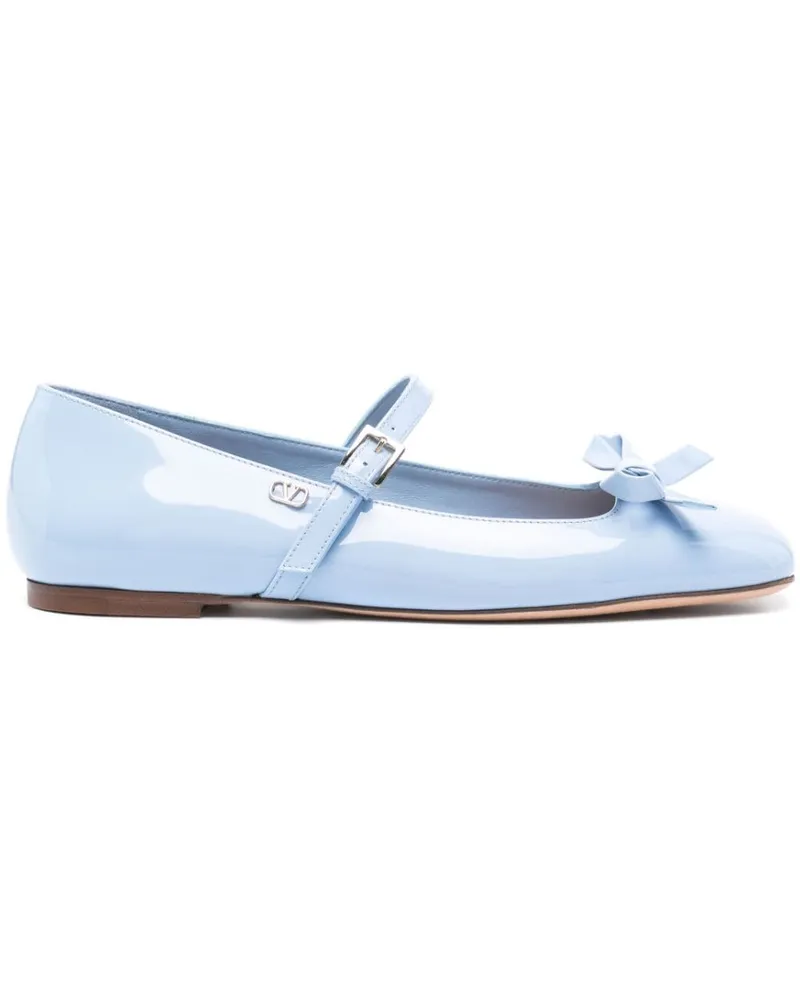 Valentino Garavani Romance Bow Ballerinas Blau