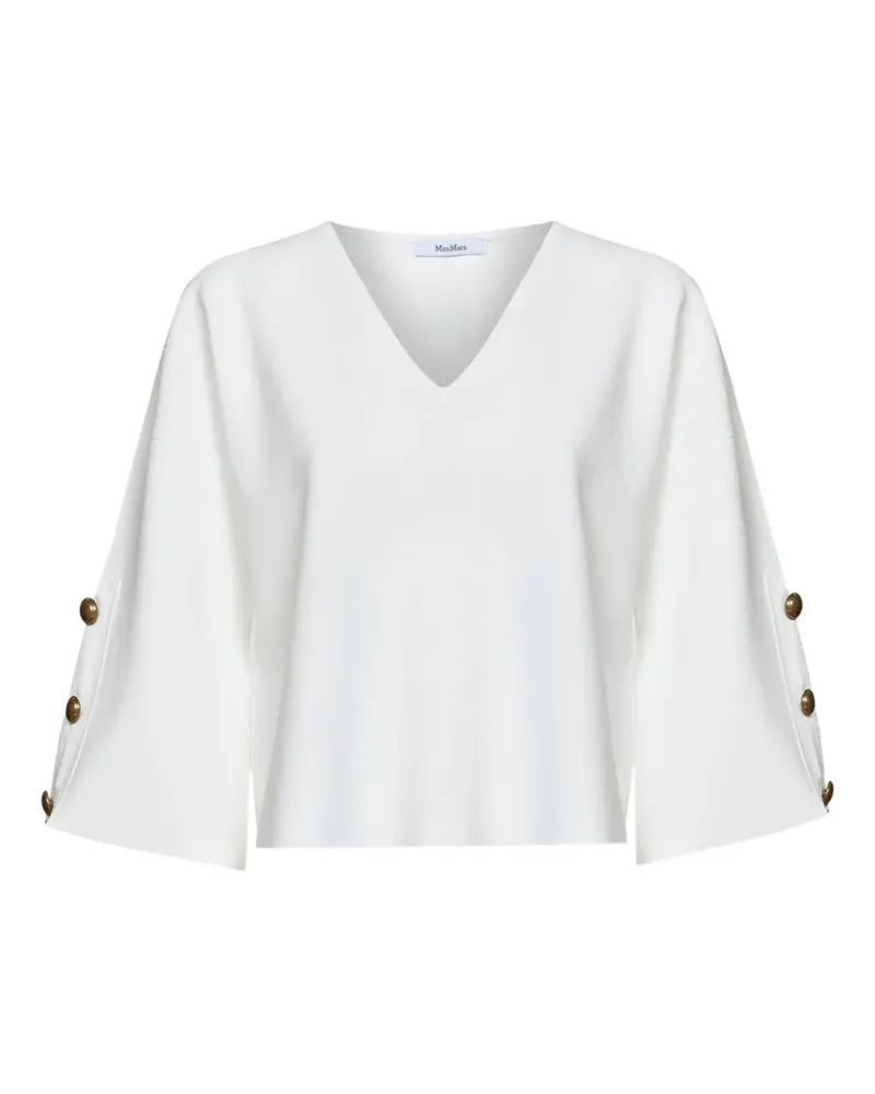 Max Mara Bluse mit Knöpfen - Weiß Weiß