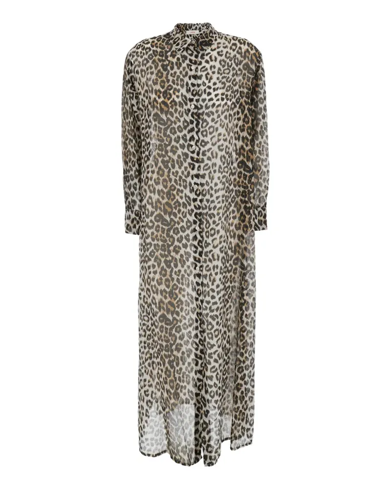 Jucca leopard-print shirt dress - Nude Nude