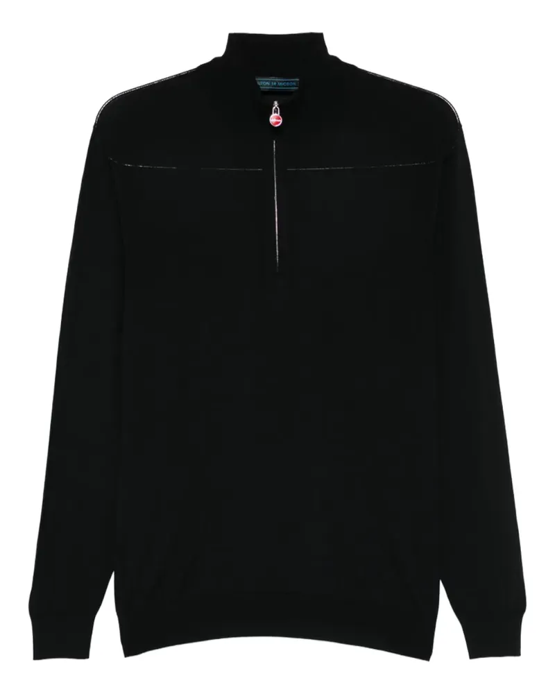 Kiton Pullover mit Reißverschluss - Schwarz Schwarz