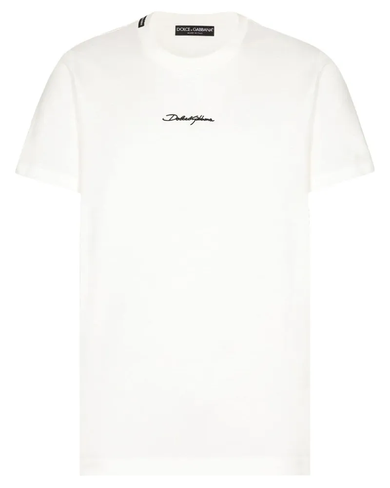 Dolce & Gabbana T-Shirt mit Logo-Print - Weiß Weiß