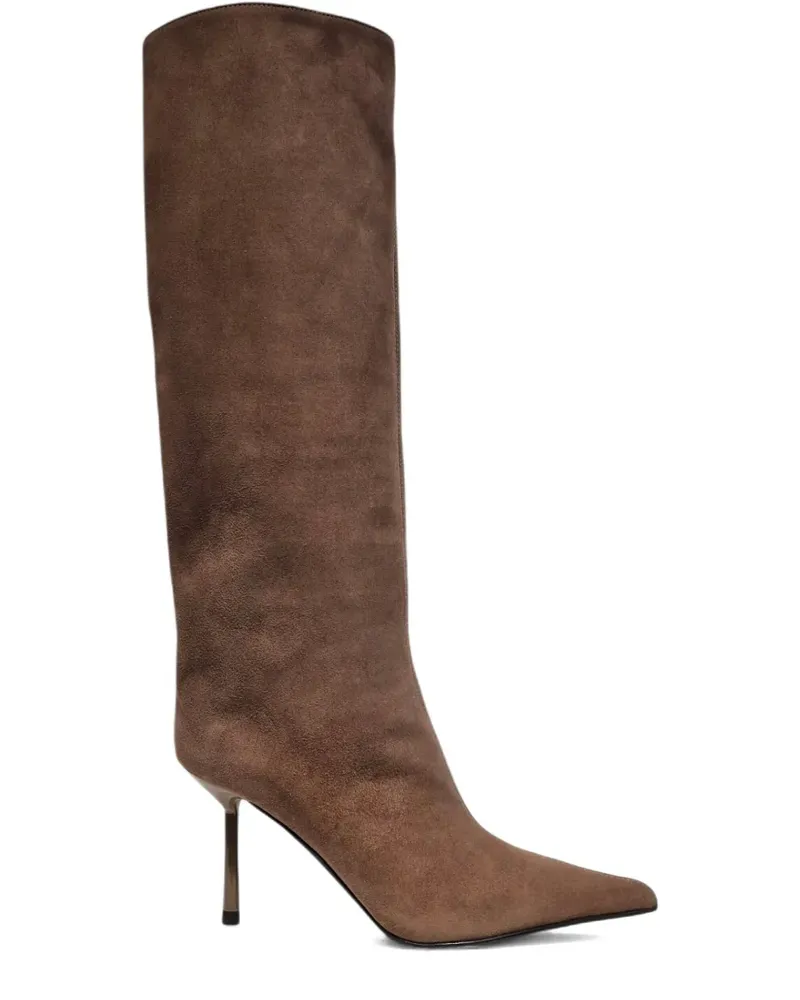 Le Silla Spitze Bella Stiefel mit Stiletto-Absatz 80mm - Braun Braun