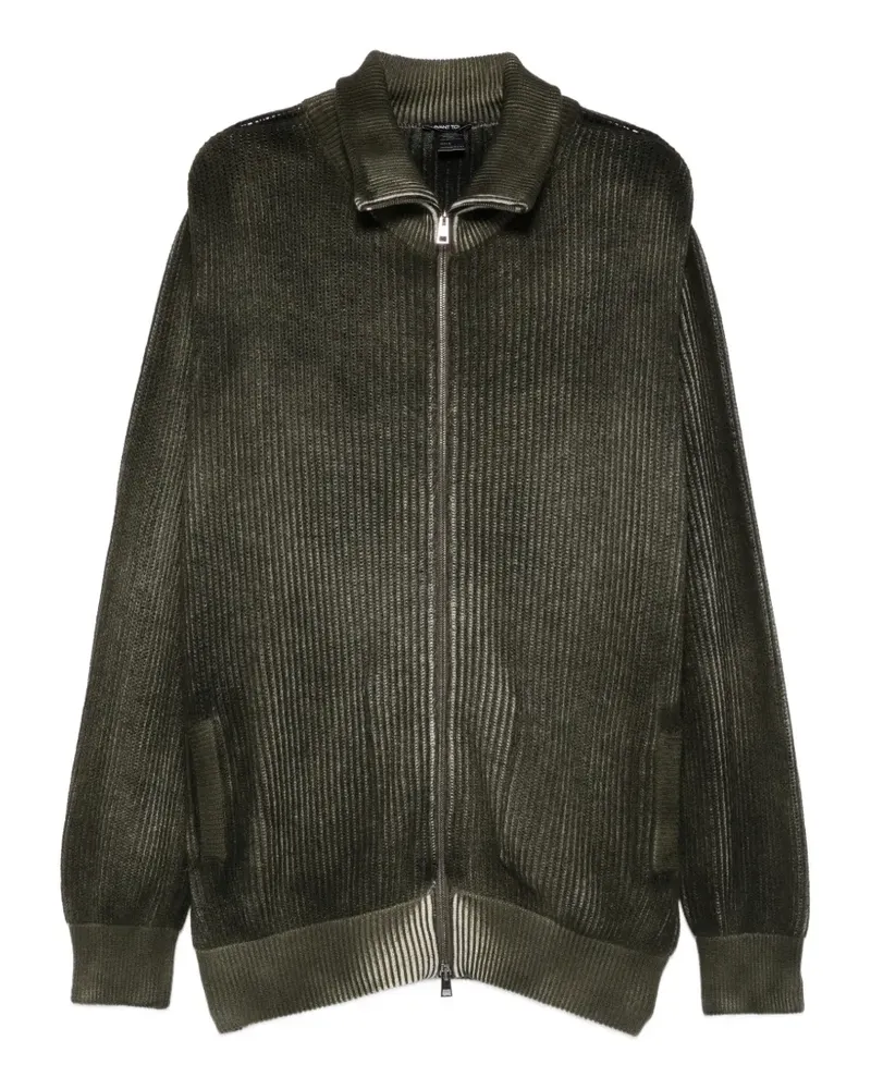 Avant Toi ribbed-knit zip-up sweater - Grün Grün