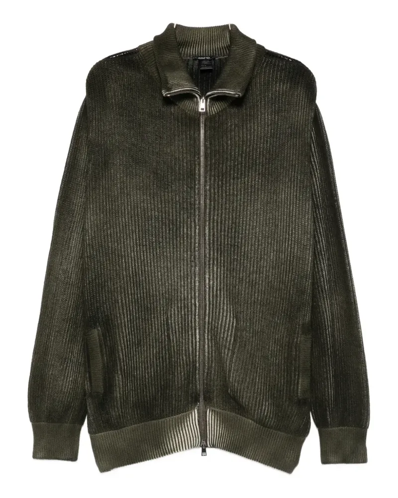 Avant Toi ribbed-knit zip-up sweater - Grün Grün