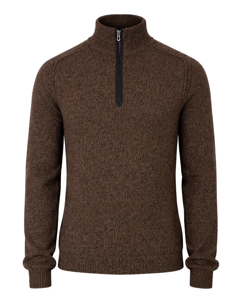SEASE Pullover mit Stehkragen - Braun Braun