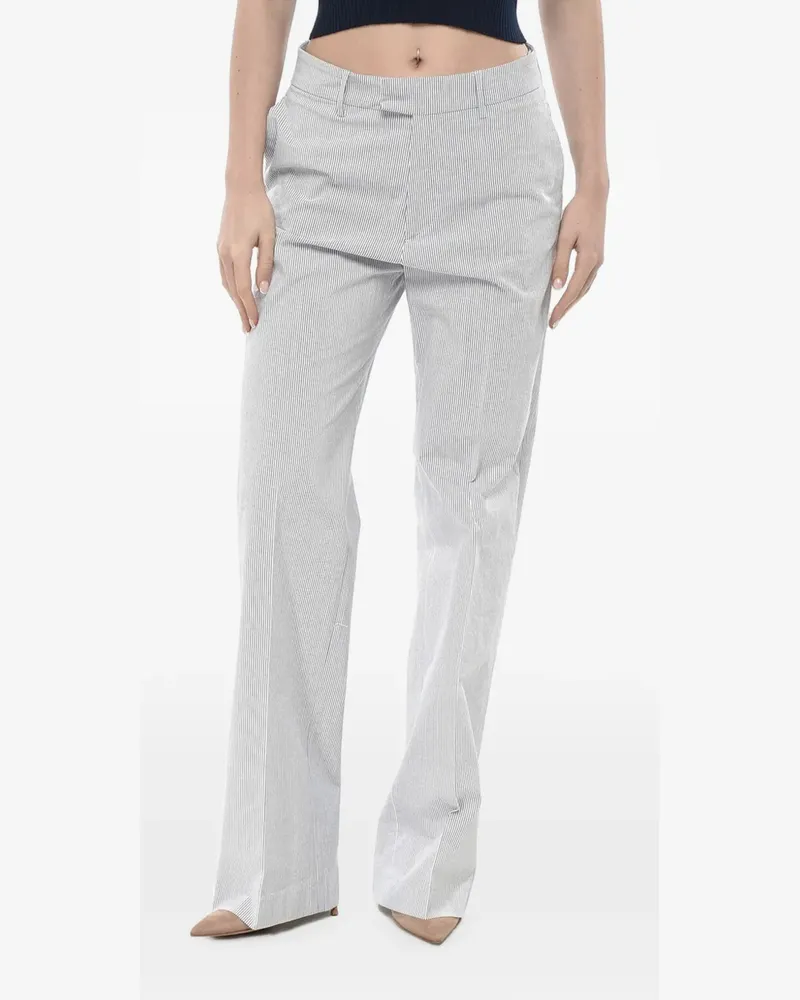 Berwich stripe-pattern trousers - Weiß Weiß