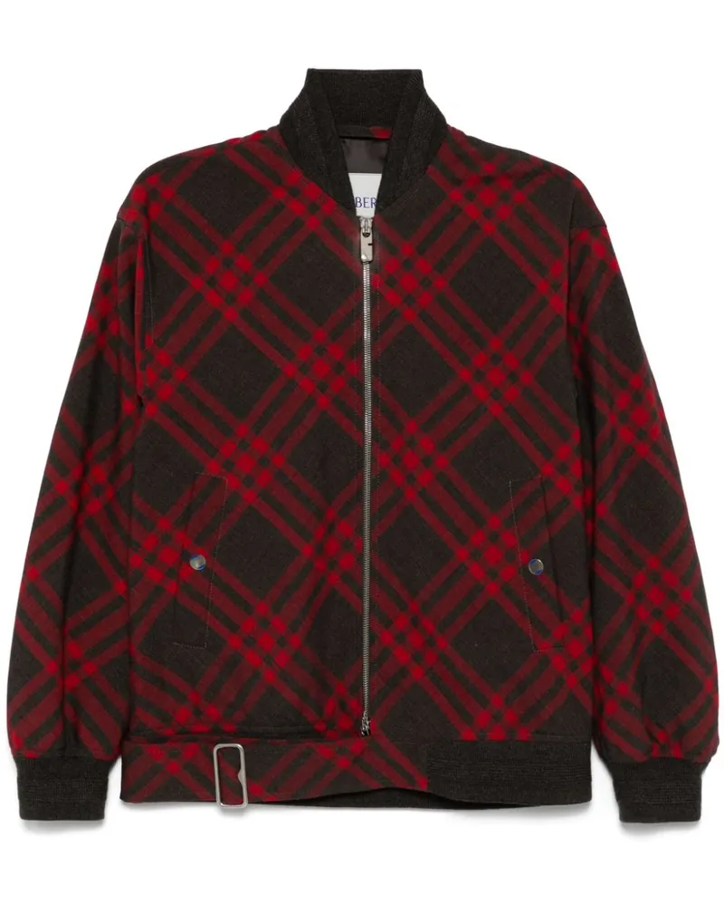 Burberry Bomberjacke mit Check - Rot Rot